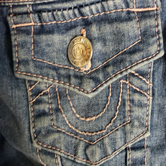 TRUE RELIGION Jean Jacket Blue DenimSkinny Girls Tween Size Large